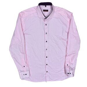 ETERNA Slim Fit Pink Dress Shirt 43 17